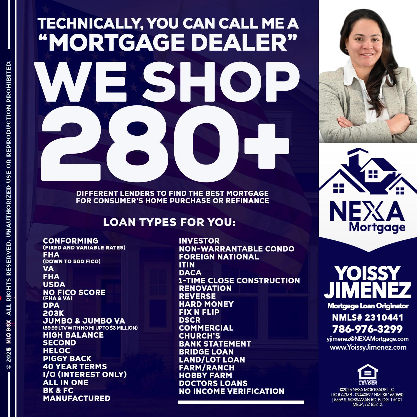 WE SHOP 280 + - Yoissy Jimenez -Mortgage Loan Originator