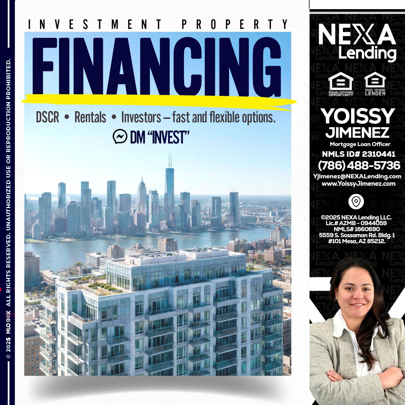 FINANCING - Yoissy Jimenez -Mortgage Loan Originator