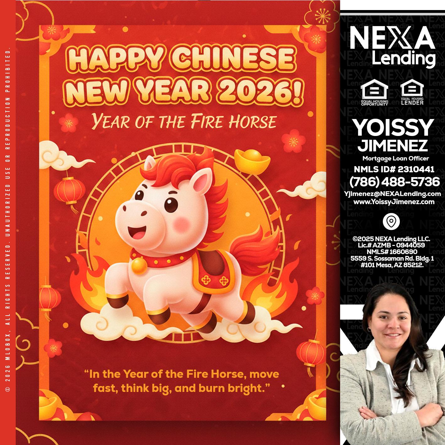 happy Chinese new year - Yoissy Jimenez -Mortgage Loan Originator
