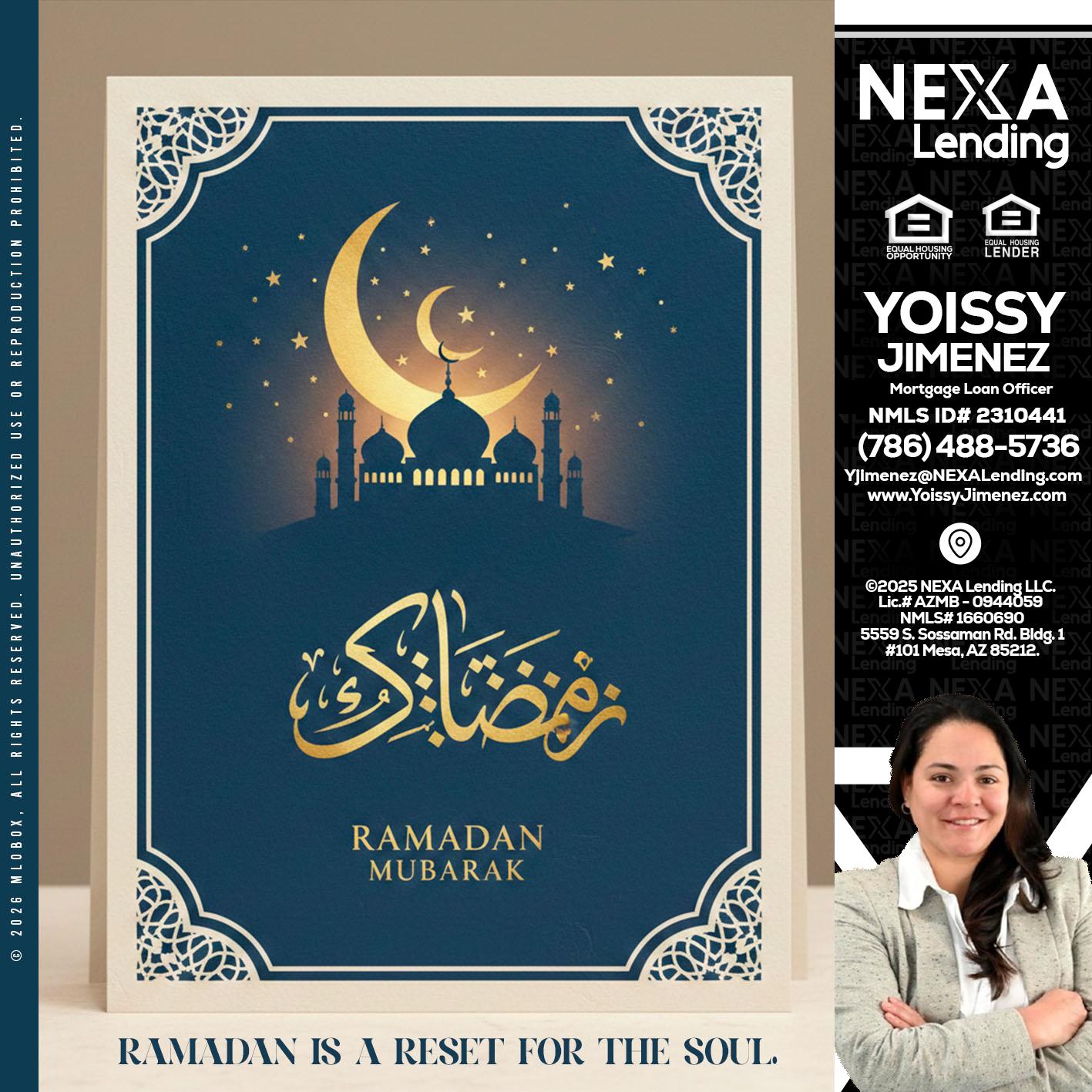 HAPPY RAMADAN - Yoissy Jimenez -Mortgage Loan Originator