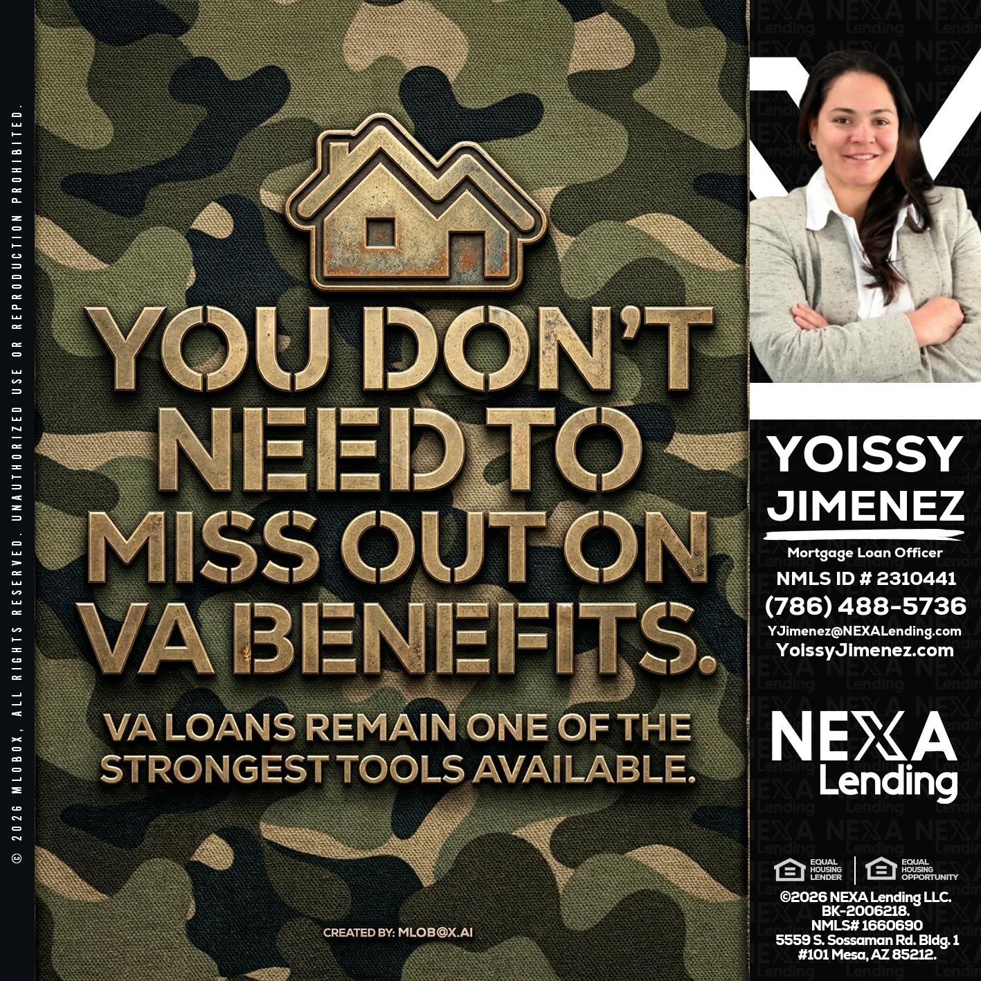 you don't need - Yoissy Jimenez -Mortgage Loan Originator