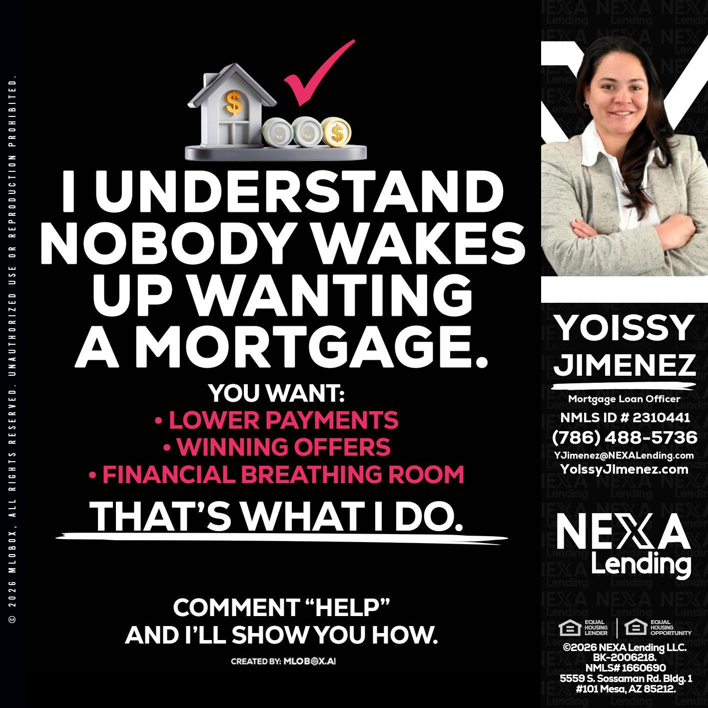 I UNDERSTAND - Yoissy Jimenez -Mortgage Loan Originator