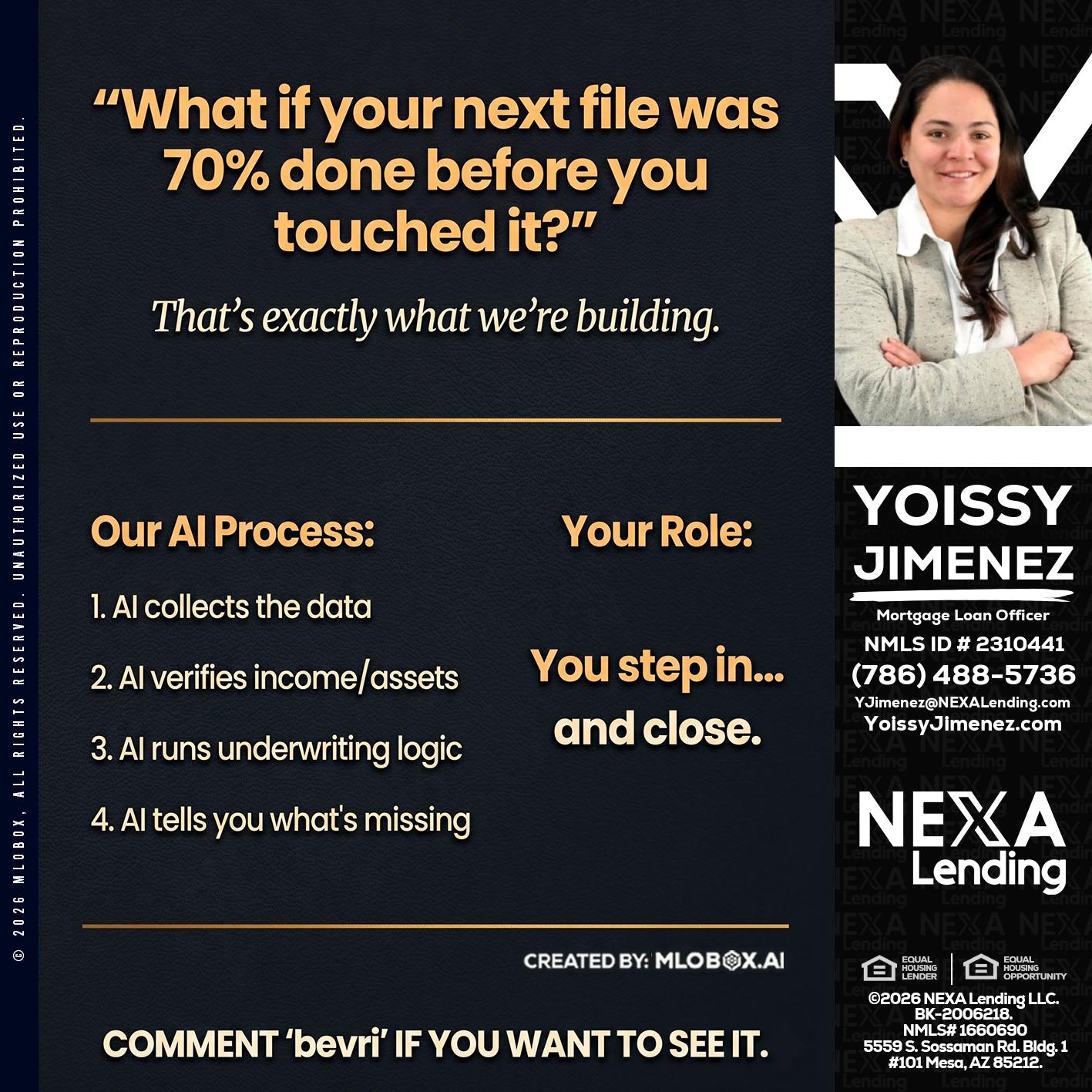 WHAT IF YOUR - Yoissy Jimenez -Mortgage Loan Originator