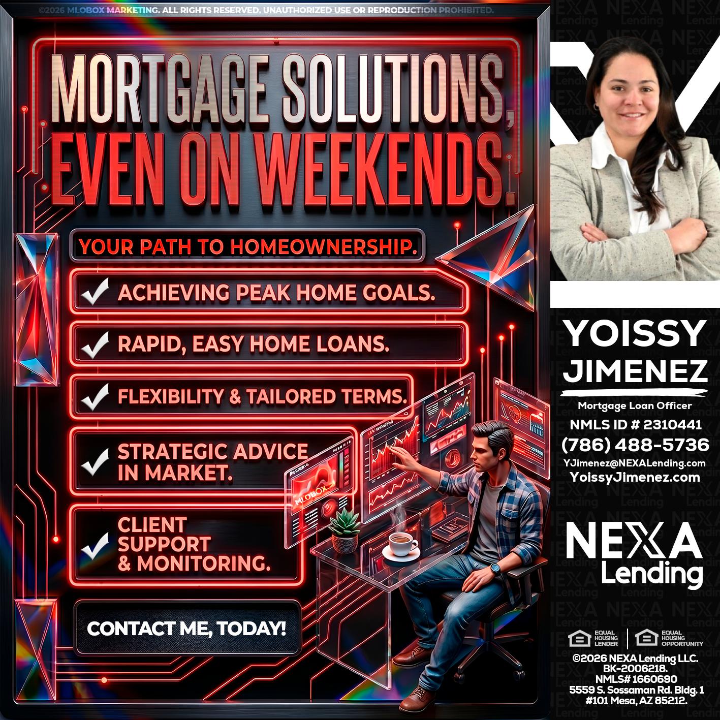 WEEKEND SOLUTIONS - Yoissy Jimenez -Mortgage Loan Originator
