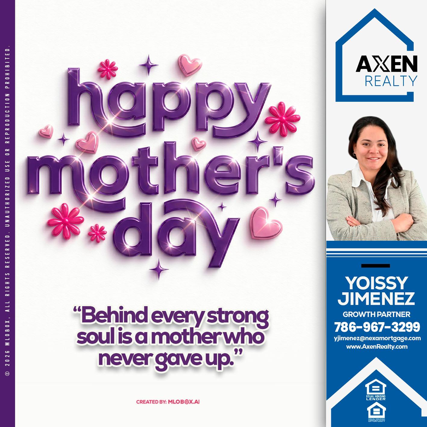 happy mothers day - Yoissy Jimenez -Mortgage Loan Originator