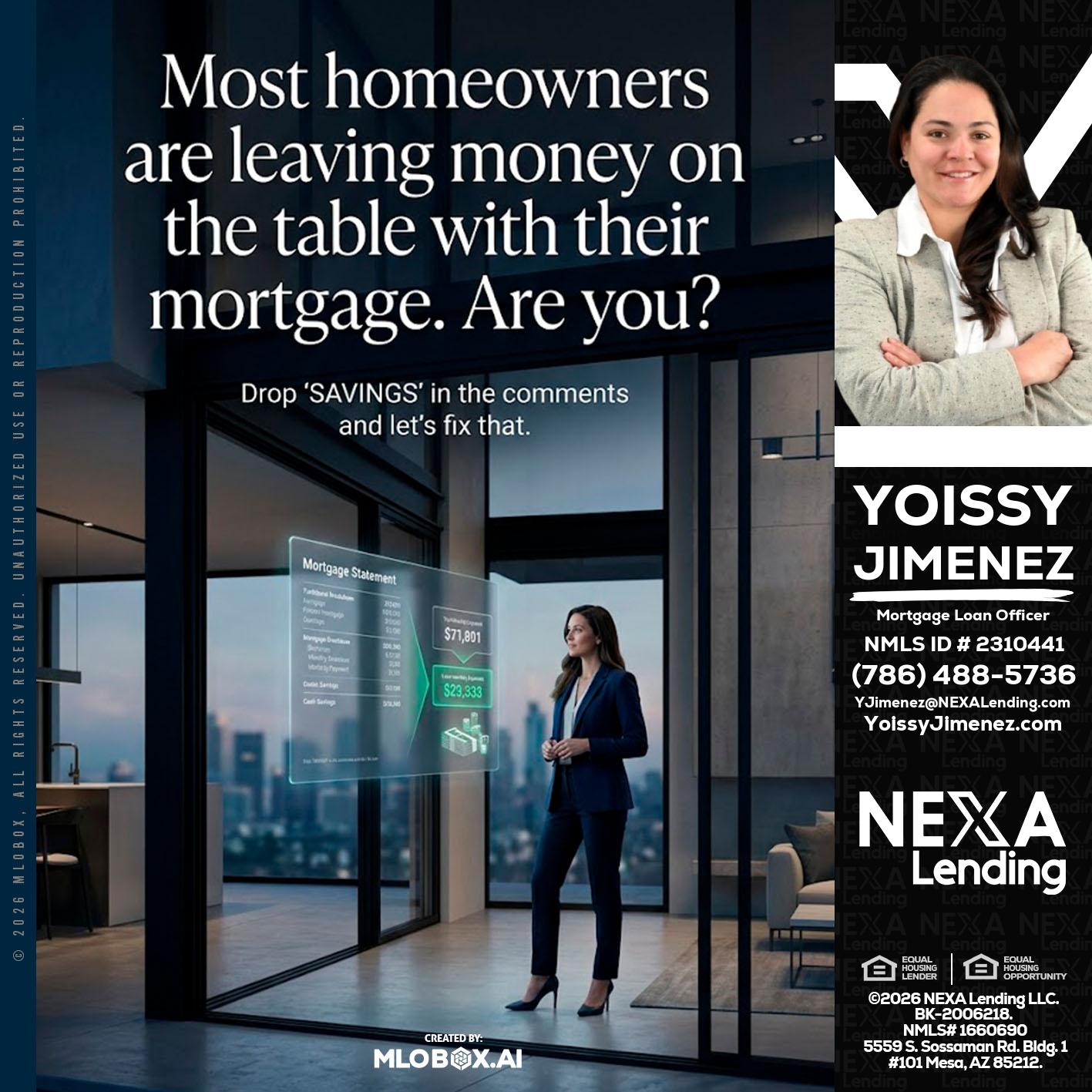 MOST OWNERS - Yoissy Jimenez -Mortgage Loan Originator