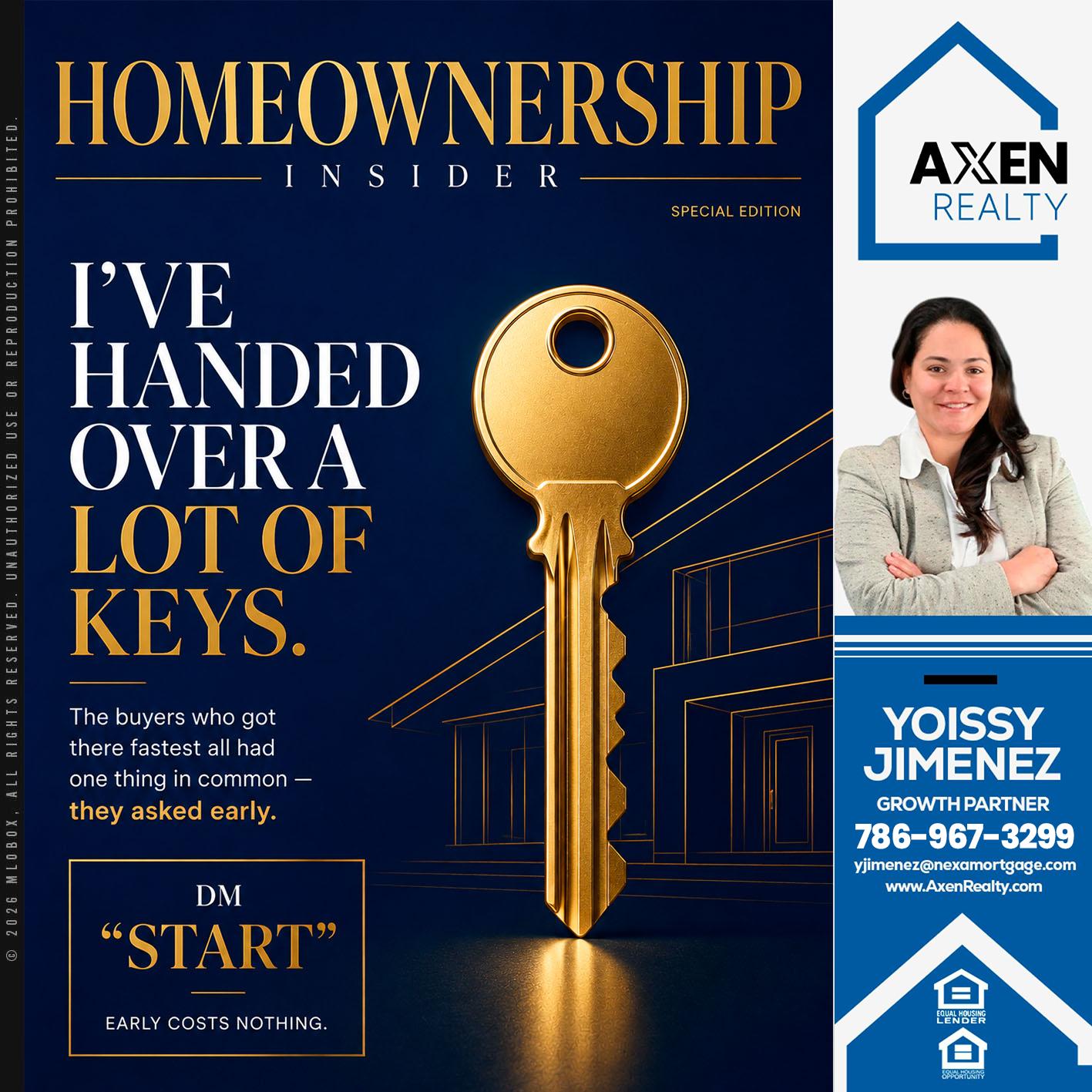 HOMEOWNERSHIP - Yoissy Jimenez -Mortgage Loan Originator