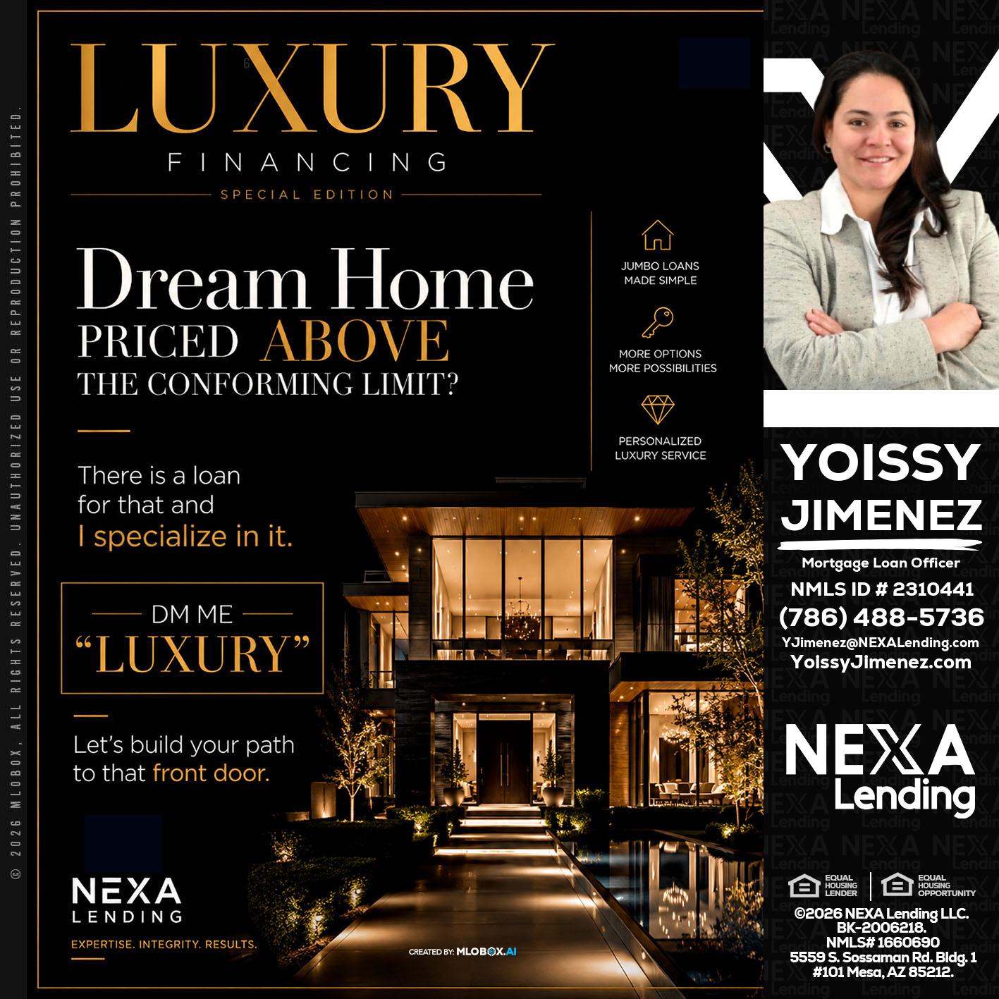 LUXURY - Yoissy Jimenez -Mortgage Loan Originator