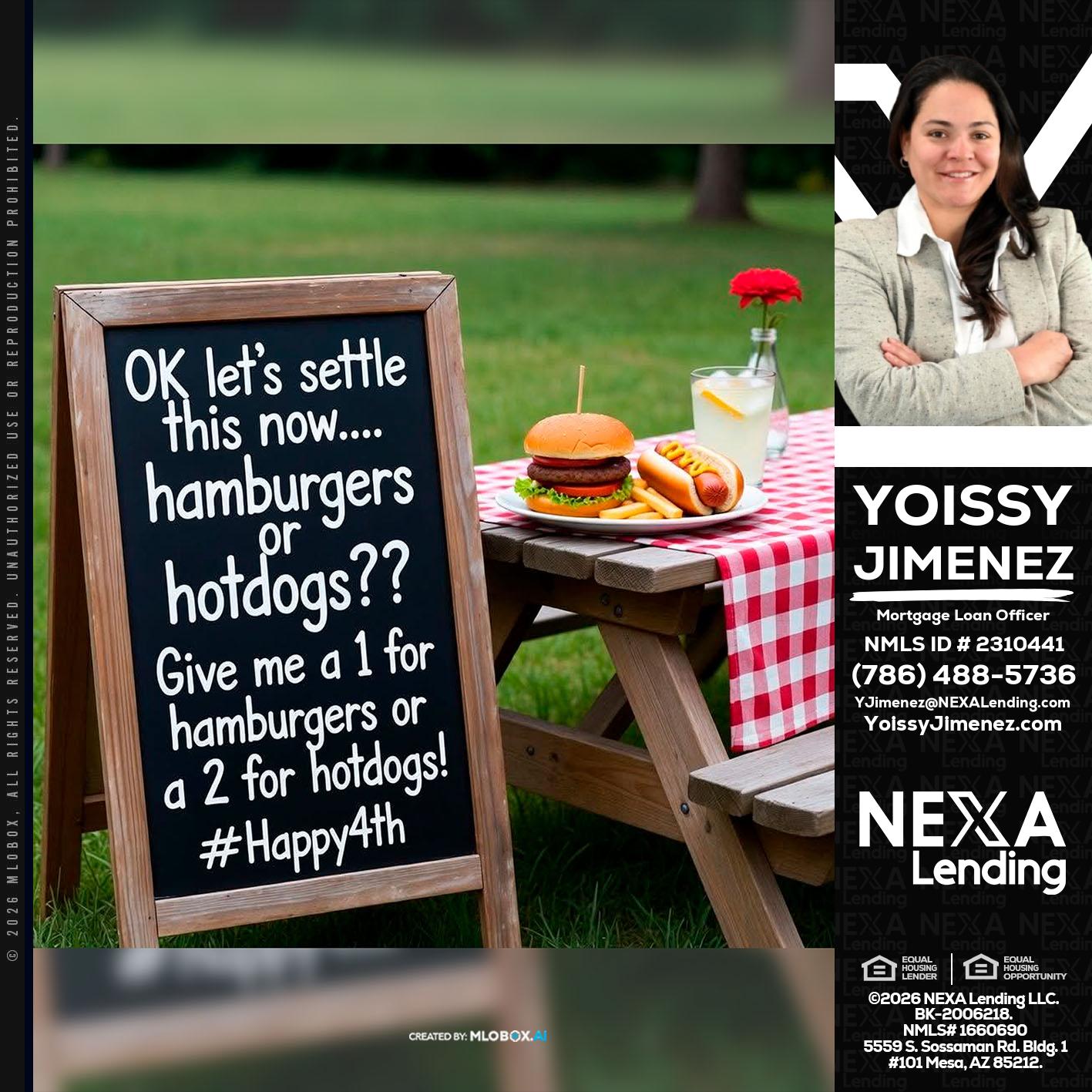 let settle this - Yoissy Jimenez -Mortgage Loan Originator