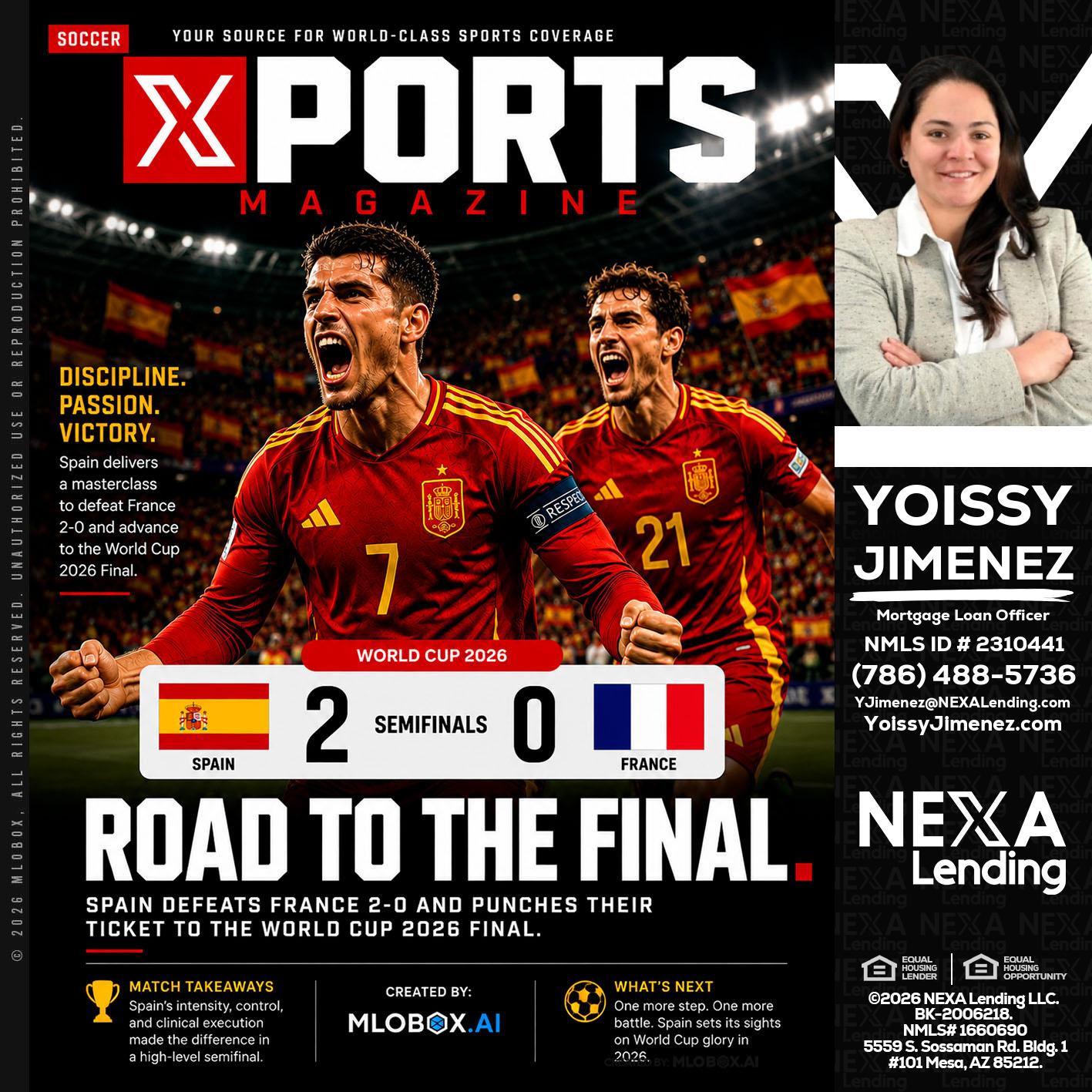 XPORTS WORLD CUP 2026 - Yoissy Jimenez -Mortgage Loan Originator