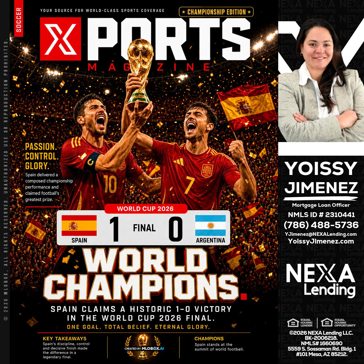 SPAIN CHAMPION - Yoissy Jimenez -Mortgage Loan Originator
