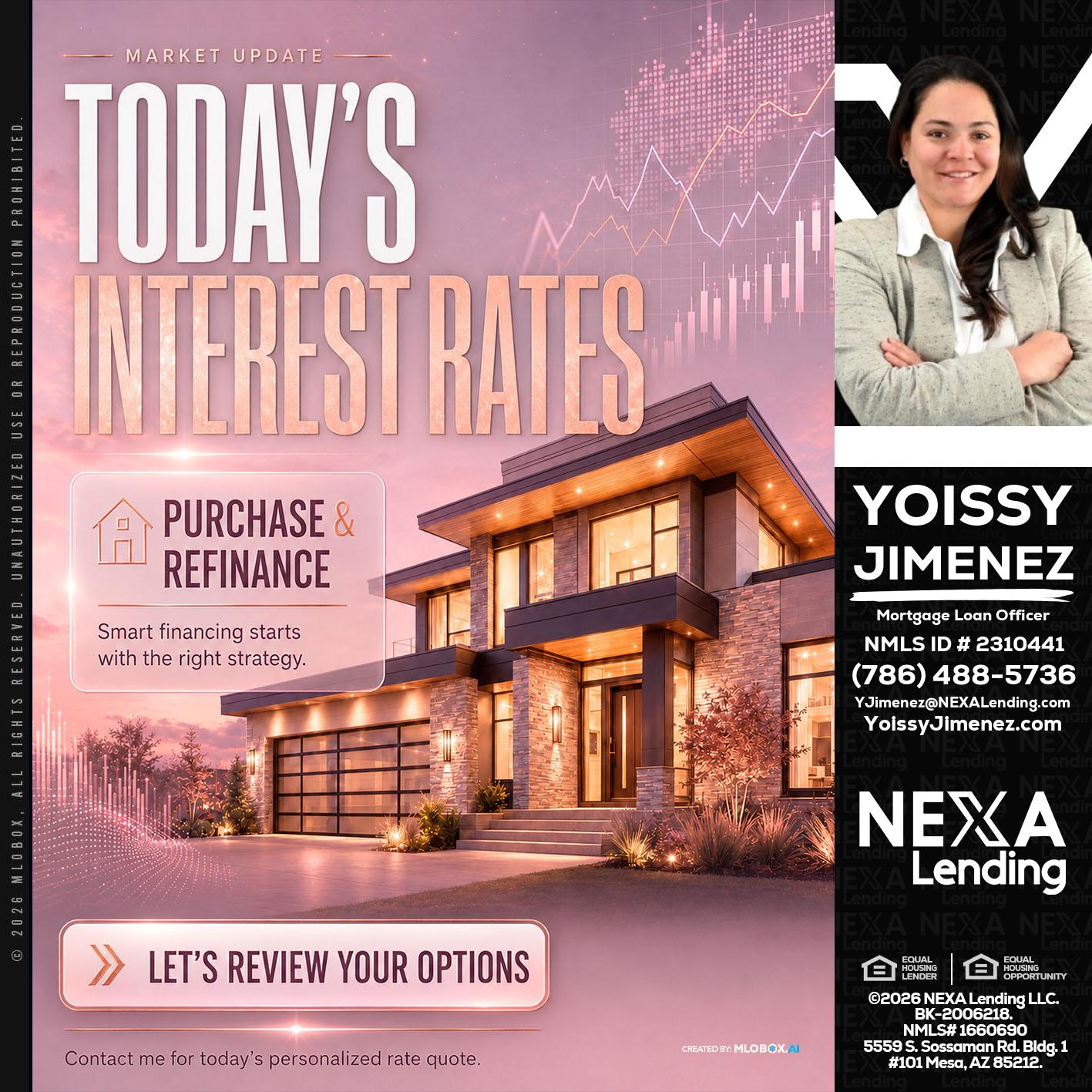 todays interest rates - Yoissy Jimenez -Mortgage Loan Originator