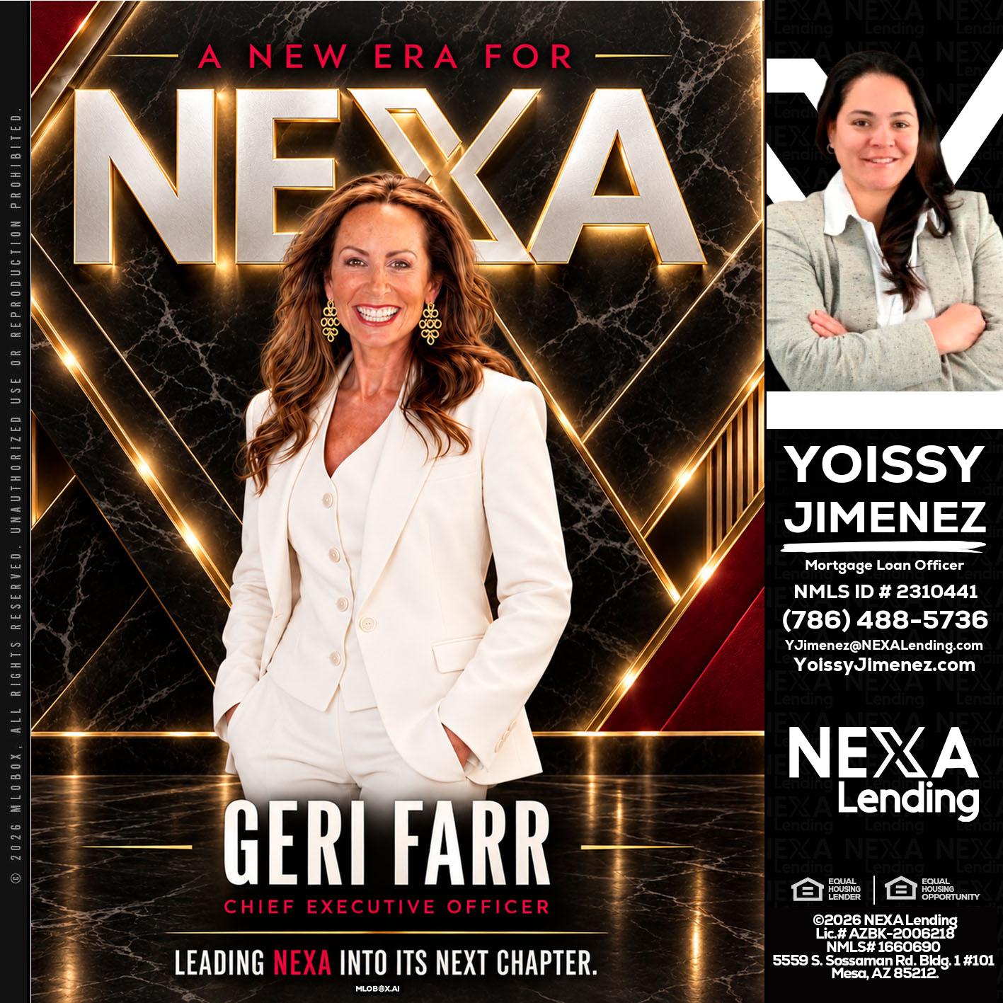GERI FARR - Yoissy Jimenez -Mortgage Loan Originator