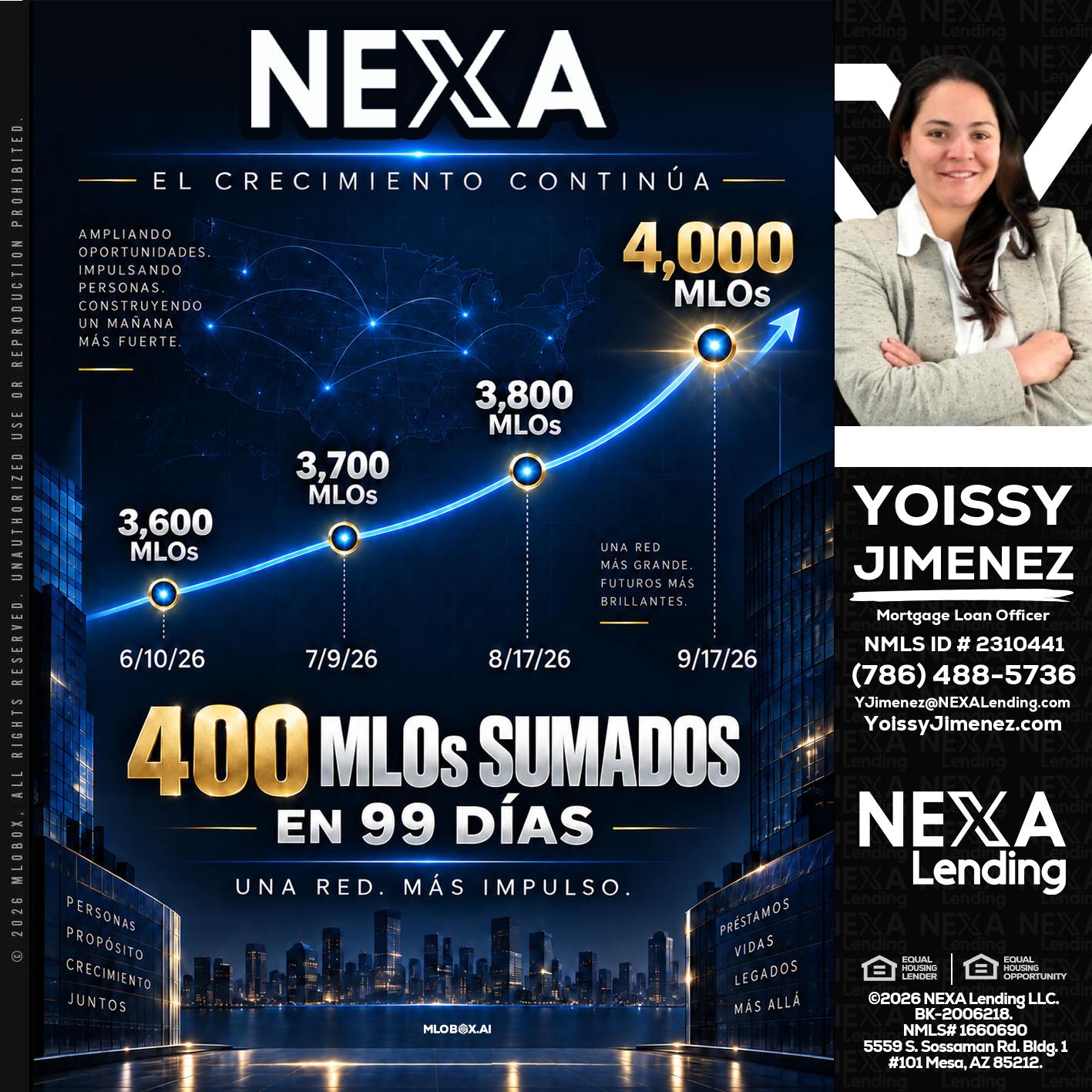 NEXA 4 MIL MLOs - Yoissy Jimenez -Mortgage Loan Originator